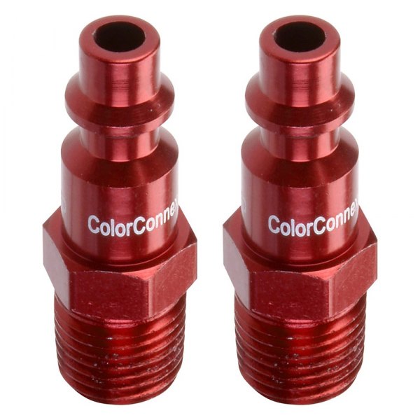 Legacy Manufacturing® - ColorConnex™ D-Style 1/4" (M) NPT x 1/4" Quick Coupler Plug, 2 Pieces