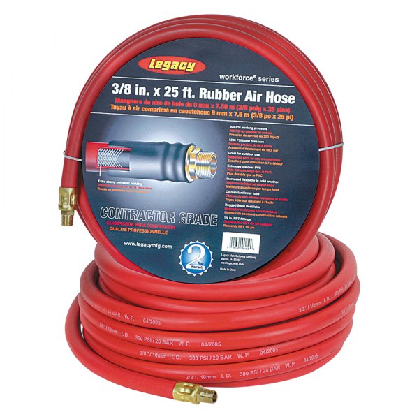 Legacy Manufacturing® - Workforce™ 1/2" x 50' Red Rubber Air Hose