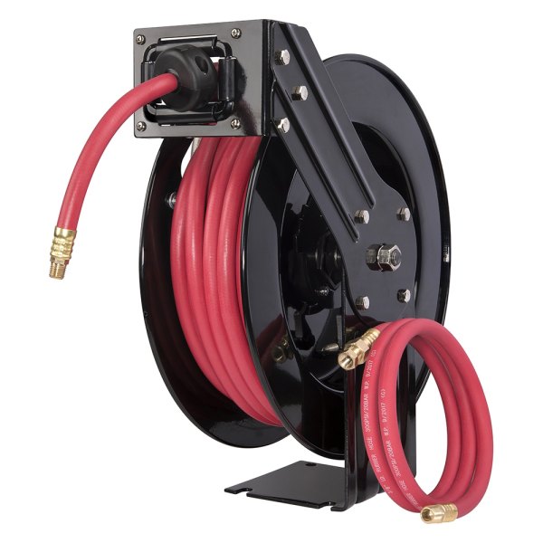 Legacy Manufacturing® - Workforce™ Retractable Open Face Compressed Air Hose Reel with Rubber 3/8" x 50' Air Hose