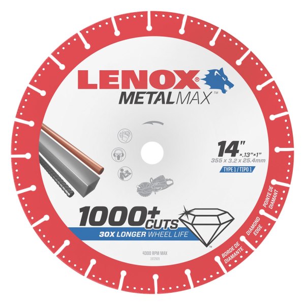 LENOX® - MetalMax™ 14" Segmented Dry Cut Diamond Saw Blade