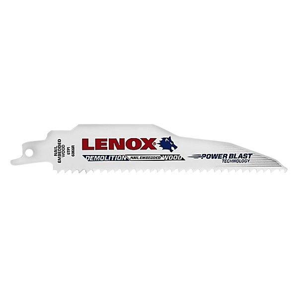 LENOX® - 6 TPI 6" Bi-Metal Sloped Demolition Reciprocating Saw Blades (2 Pieces)