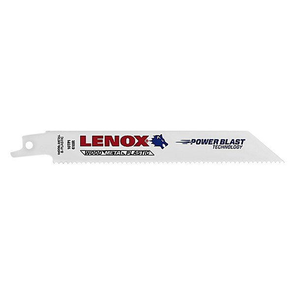LENOX® - 10 TPI 6" Bi-Metal Straight General Purpose Reciprocating Saw Blades (5 Pieces)