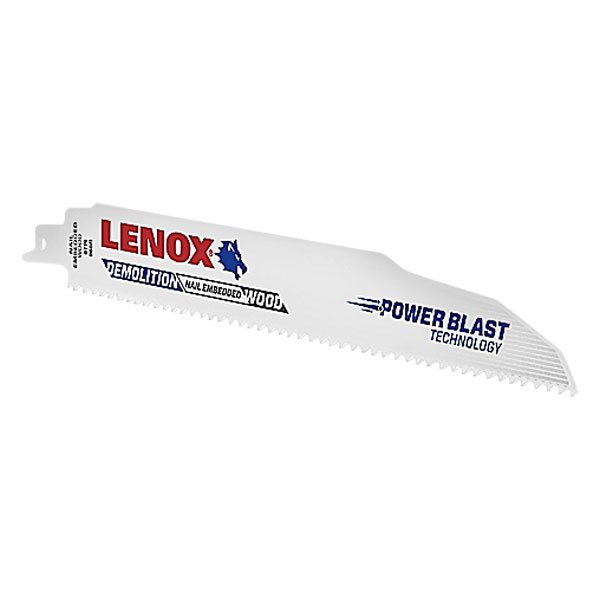 LENOX® - 6 TPI 6" Bi-Metal Sloped Demolition Reciprocating Saw Blades (25 Pieces)