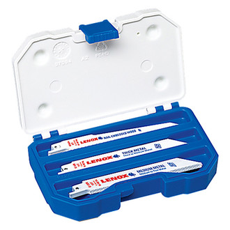 LENOX® - 6 TPI to 18 TPI 6" Sloped General Purpose Reciprocating Saw Blade Set with Case (3 Pieces)