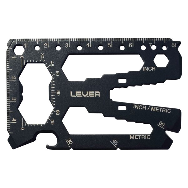Lever Gear® - Toolcard Pro™ 40-in-1 Black Credit Card Multi Wrench