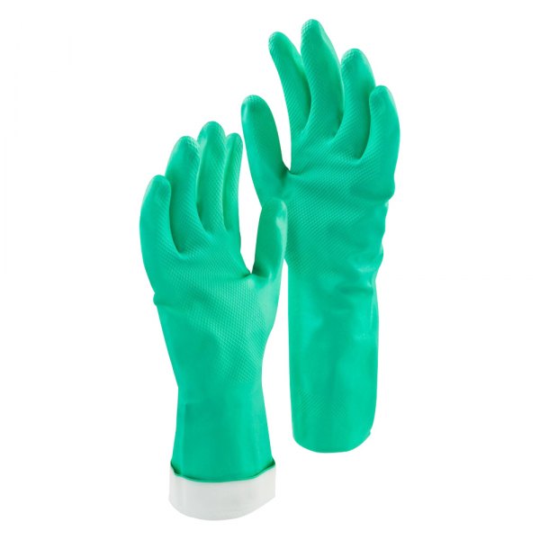 Libman 1324 Orange Textured Premium Latex Chemical Resistant Gloves Medium 