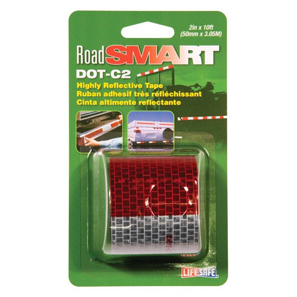 Life Safe® - Road Smart™ 10' x 2" Red/Silver Conspicuity Reflective Tape