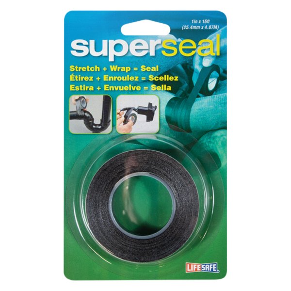 Life Safe® - 16' x 1" Black Superseal Self-Bonding Repair Tape