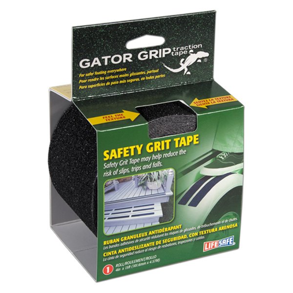 Life Safe® - Gator Grip™ 15' x 4" Black Safety Anti-Slip Tape