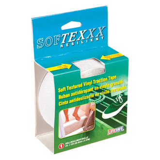 Life Safe® - SoftTex™ 15' x 2" White Soft Textured Resilient Anti-Slip Tape