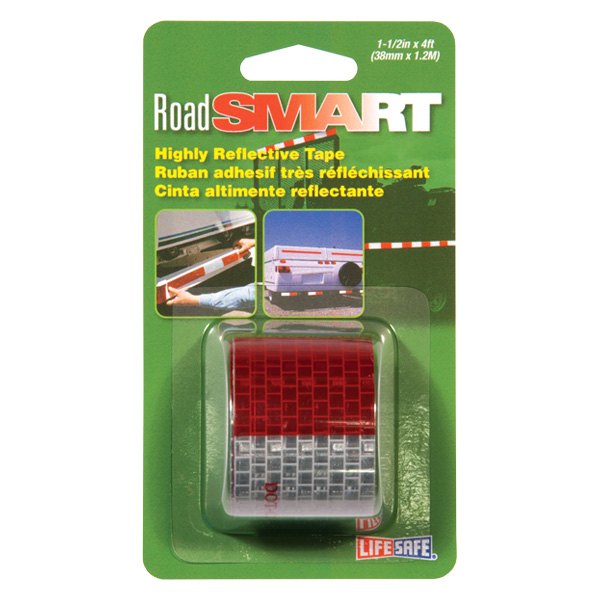 Life Safe® - Road Smart™ 4' x 1.5" Red/Silver Conspicuity Reflective Tape