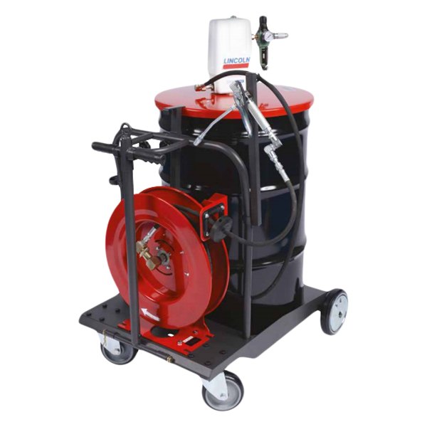 Lincoln® - 20 Series 50:1 Air Operated Grease Pump Trolley Kit for 400 lb Drums
