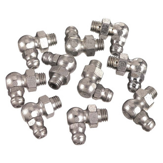 Lincoln® 5491 - 1/4" NPT 90° Short Grease Fitting, 10 Pieces