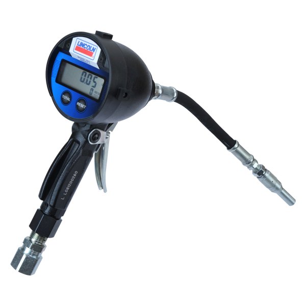 Lincoln® - 4 GPM Multi-Measure Digital Oil Meter with Flexible Hose and Auto-Nozzle