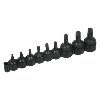 Lisle® - Mixed Drive Size Torx Bit Socket Set 9 Pieces