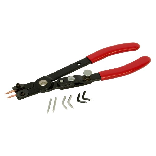 Lisle® - 9-piece 45°/90° Straight & Bent 0.035" to 0.060" Replaceable Tips Internal/External Snap Ring Pliers Kit