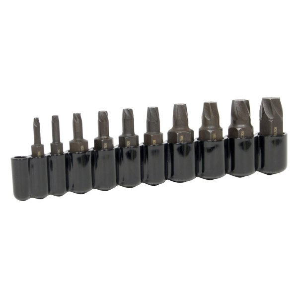 Lisle® - 10-piece 7/64" to 3/8" Hex Shank Stripped Flute Screw Extractor Set