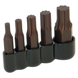 Lisle® - Super Out™ 5-piece 1/4" to 1/2" Hex Shank Stripped Flute Screw Extractor Set