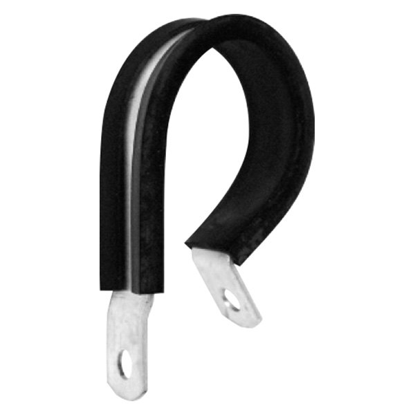 Longacre® - 15/16" SAE Silver Aluminum Padded Cable Clamps with Neoprene Rubber