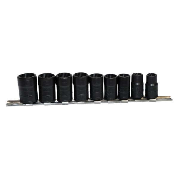 LTI Tools® - 9-piece 3/8" Drive 10 to 19 mm Bolt Extractor Set
