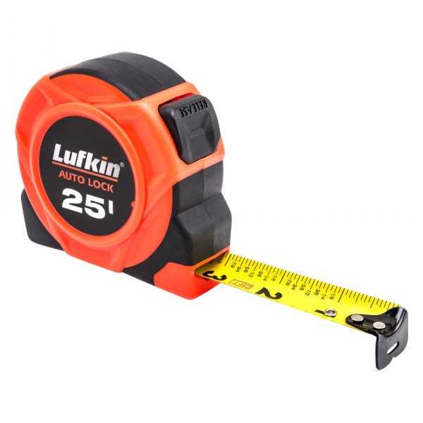Lufkin® - Hi-Viz™ 25' SAE Orange Auto-Lock Magnetic Measuring Tape