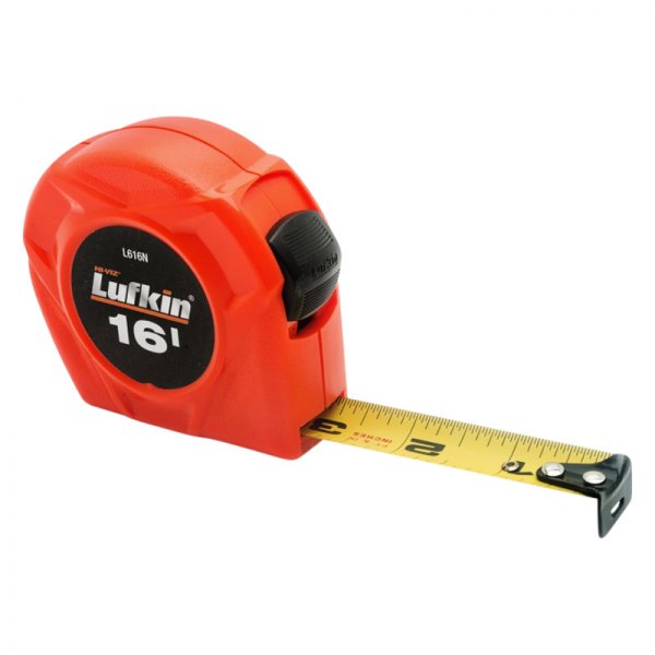 Lufkin® - Hi-Viz™ 16' SAE Orange Clad Power Return Measuring Tape