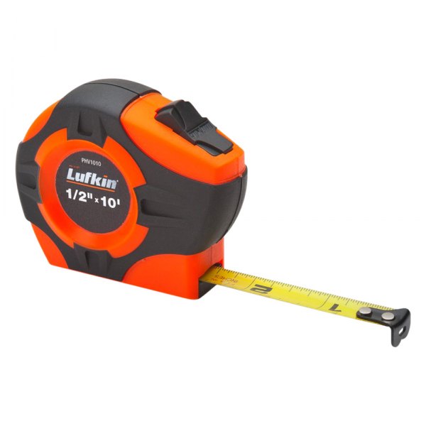 Lufkin® - P1000 Series Hi-Viz™ 3 m Metric Orange Yellow Clad Blade Power Return Measuring Tape