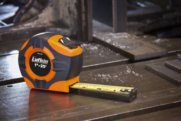 Lufkin® - P1000 Series Hi-Viz™ 25' SAE Orange Engineer's Clad Power Return Measuring Tape