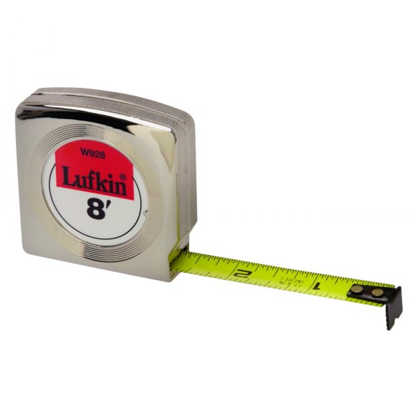 Lufkin® - Mezurall™ 12' SAE Yellow Chrome Case Clad Power Return Measuring Tape