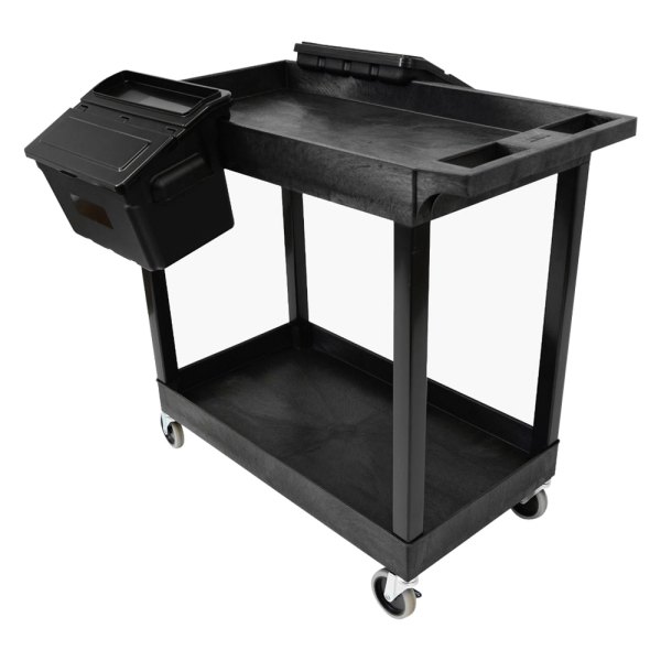 luxor 2 shelf plastic utility cart