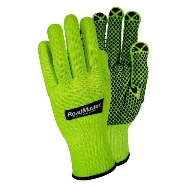 Magid® - RoadMaster™ Large Hi-Vis Dotted Stretch Knit General Purpose Gloves