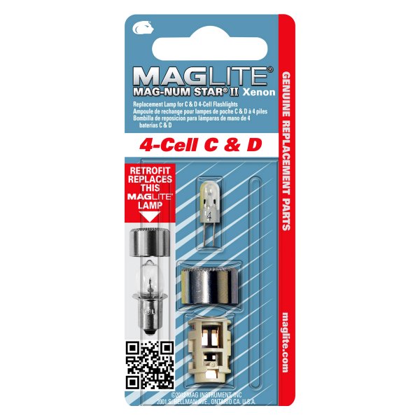 Maglite® - Mag-Num Star™ II 6 V Xenon Bi-Pin Lamp for 4-Cell C & D Flashlight