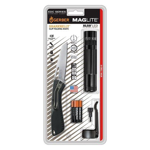 Maglite® - XL50™ Black Tactical Flashlight and Knife