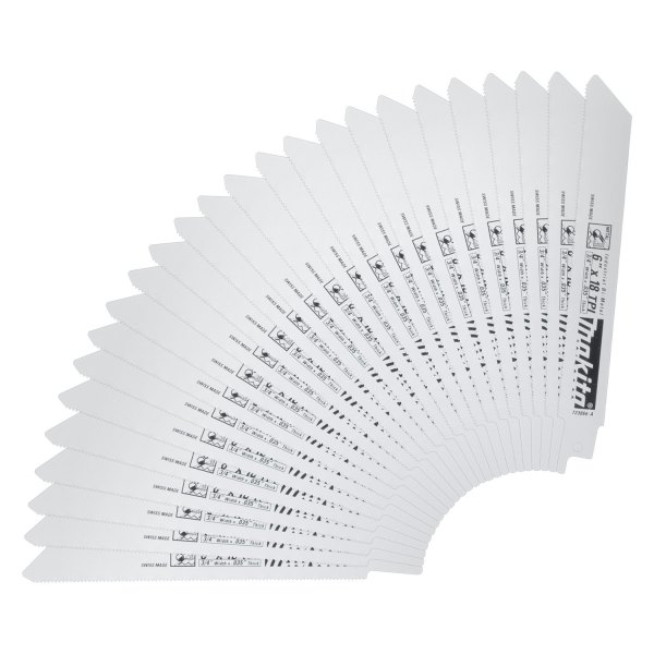 Makita® - 18 TPI 6" Bi-Metal Straight Reciprocating Saw Blades (100 Pieces)