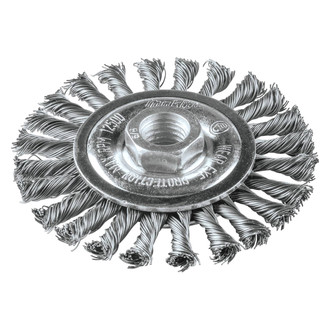 Makita® - 4" Carbon Steel Knotted Wheel Brush