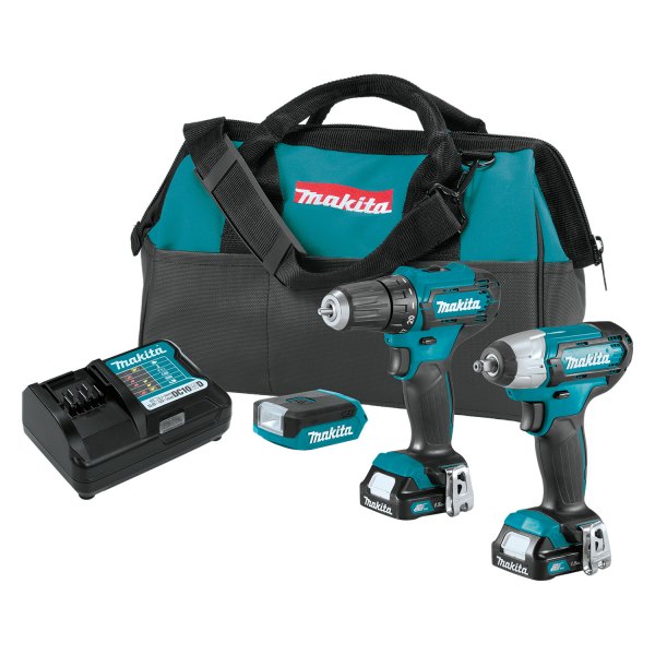 18V Cordless 2 Speed Hammer Drill With Two 1.5Ah Batteries and