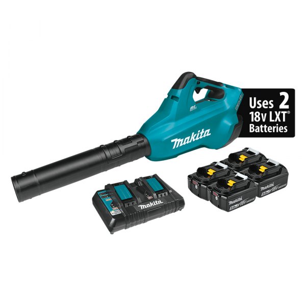 Makita® - LXT™ 36 V 120 MPH Electric Cordless Brushless Blower Kit with 4 Batteries