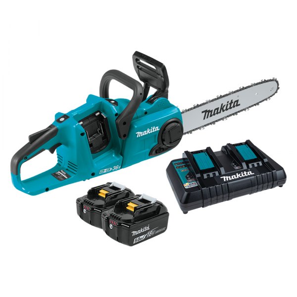 Makita® - LXT™ 14" 5 A 36 V Electric Cordless Brushless Chain Saw Kit with 2 Batteries