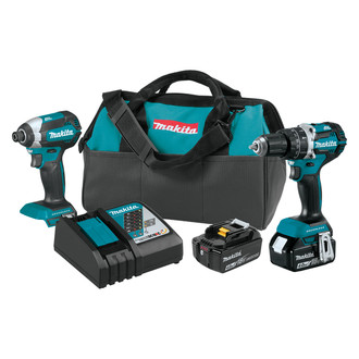 Makita® - LXT™ 18 V Cordless 4.0 Ah Li-ion Compact Brushless 2-Tool Combo Kit (Hammer Drill, Hex Impact Driver)