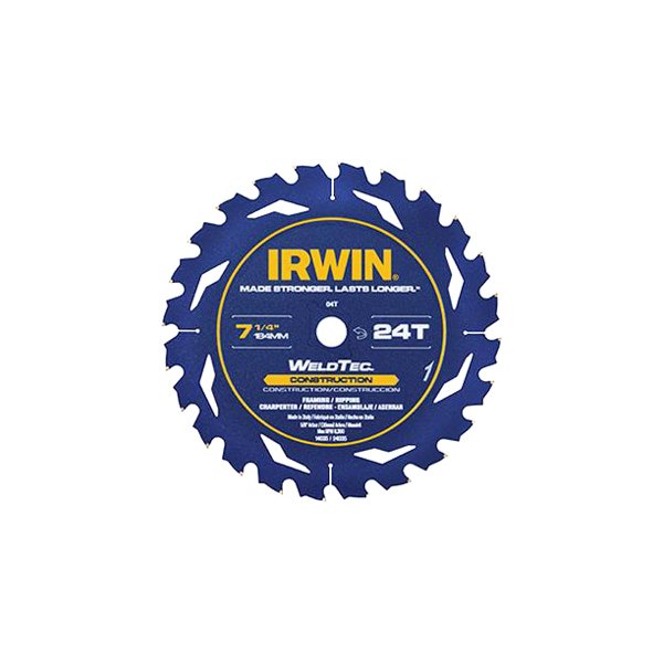 IRWIN® - WeldTec™ 7-1/4" 24T Carbide ATB Circular Saw Blade