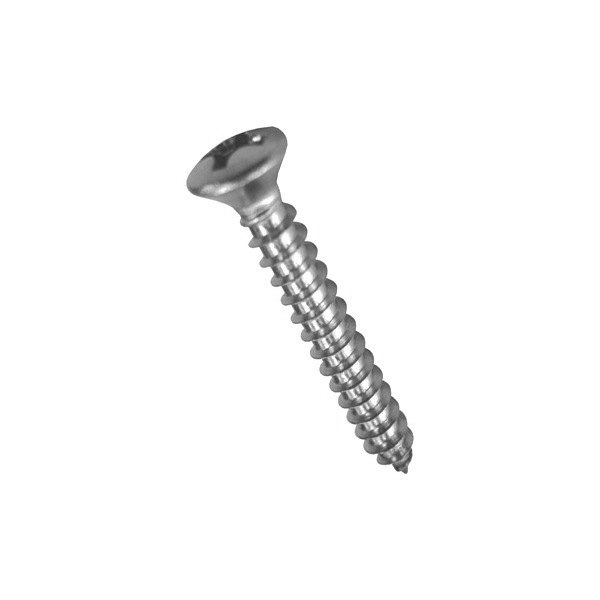 Marine Fasteners® - #4 x 3/4" Stainless Steel Phillips Oval Head SAE Self-Tapping Screws (100 Pieces)