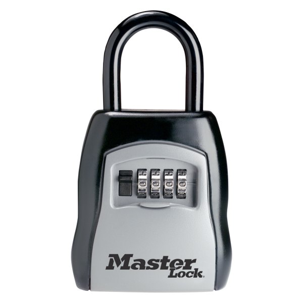 Master Lock® - 3.25" W x 3.5" H x 1" L Black/Gray Set Your Own Combination Portable Lock Box