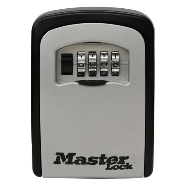 Master Lock® - 3.25" W x 4.75" H x 1.5" L Black/Gray Set Your Own Combination Wall Lock Box