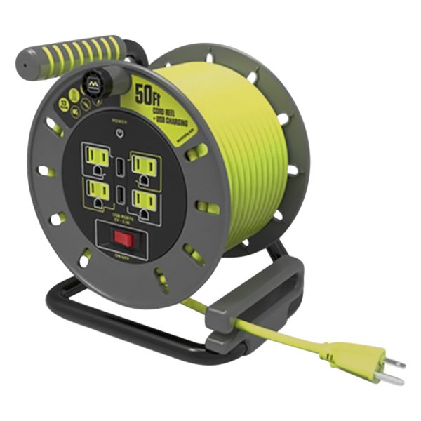 MasterPlug Extension Reels® - Pro-XT™ Open Cord Reel with USB Charging ...