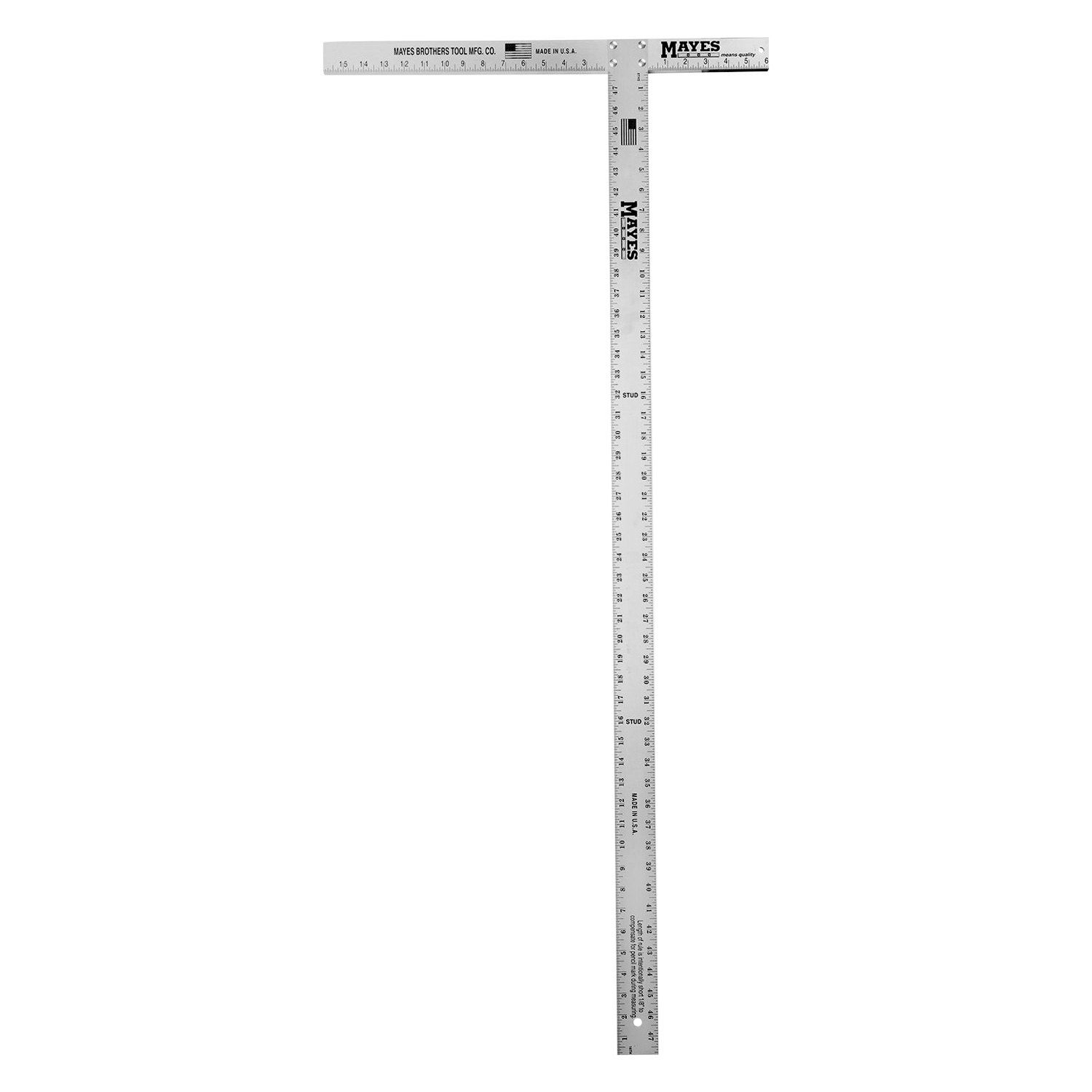 Mayes® 10181 - 48 SAE Aluminum Lightweight Wallboard T-Square 