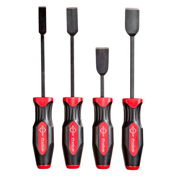 Mayhew Tools® - ProGrip™ 4-piece 1/2" to 1" Straight Blade Steel Gasket Scraper Set