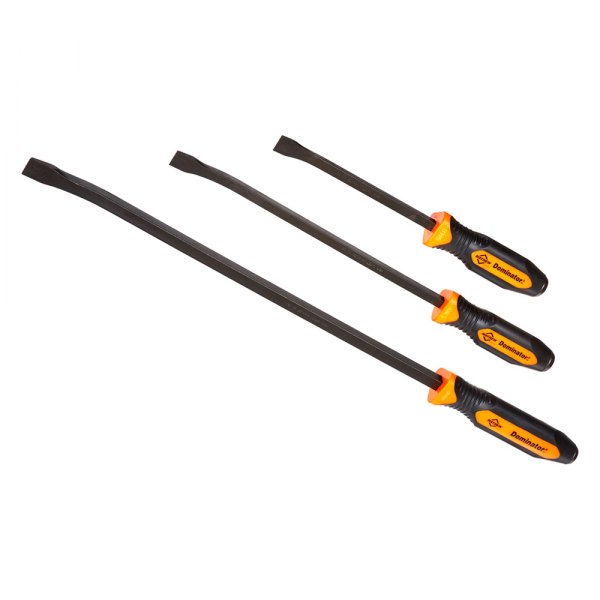 Mayhew Tools® - Dominator™ 3-piece 12" to 25" Curved End Strike Cap Orange Screwdriver Handle Pry Bar Set