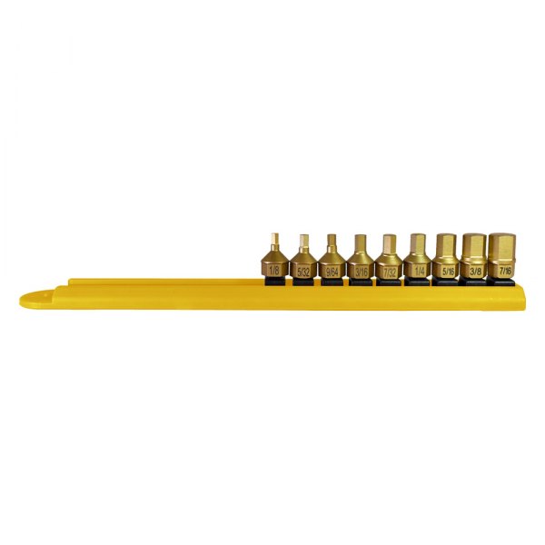 Mayhew Tools® - Titanium Coated Hex Low Profile Dual Drive Bit Set (10 Pieces)