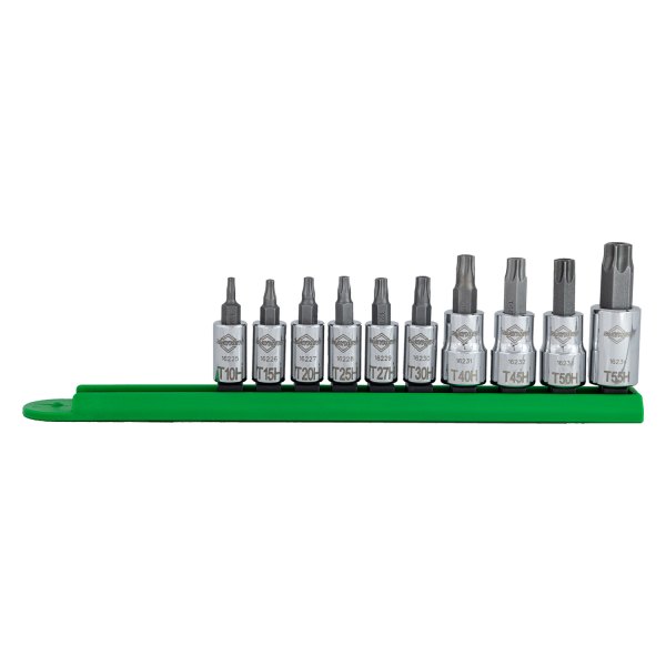 Mayhew Tools® - Mixed Drive Size Torx (TR) Bit Socket Set 10 Pieces