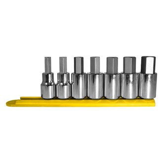 Mayhew Tools® - Mixed Drive Size SAE Hex Bit Socket Set 7 Pieces